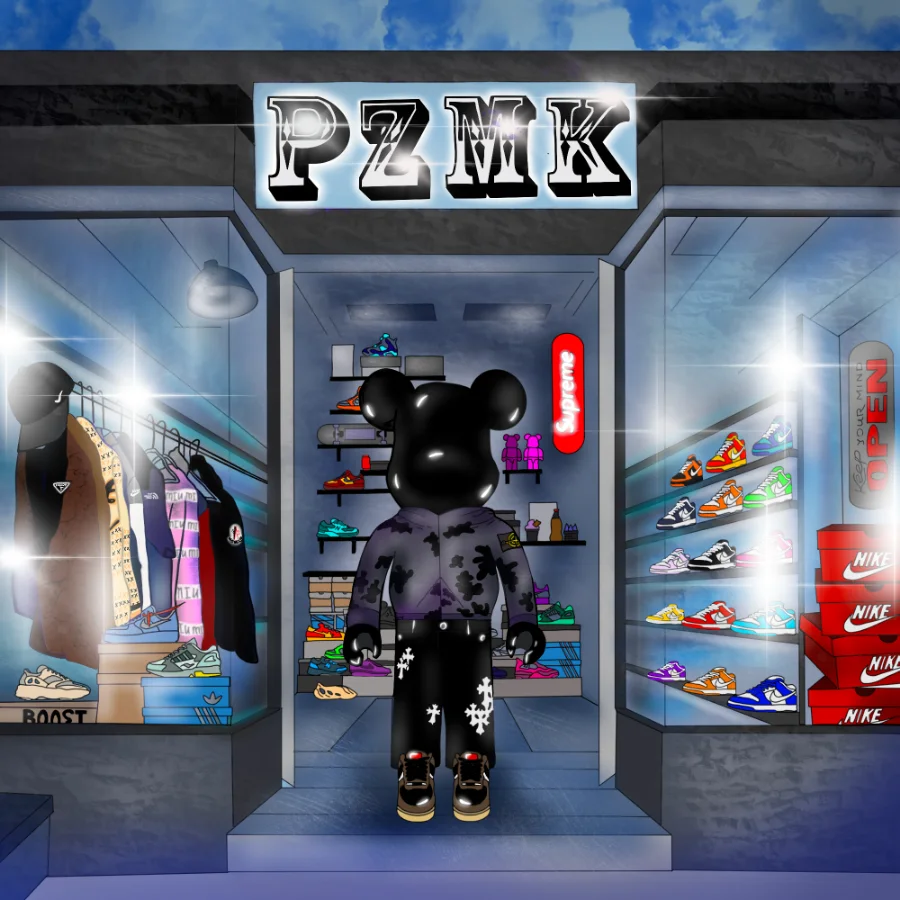 Иллюстрация витрины магазина PZMK